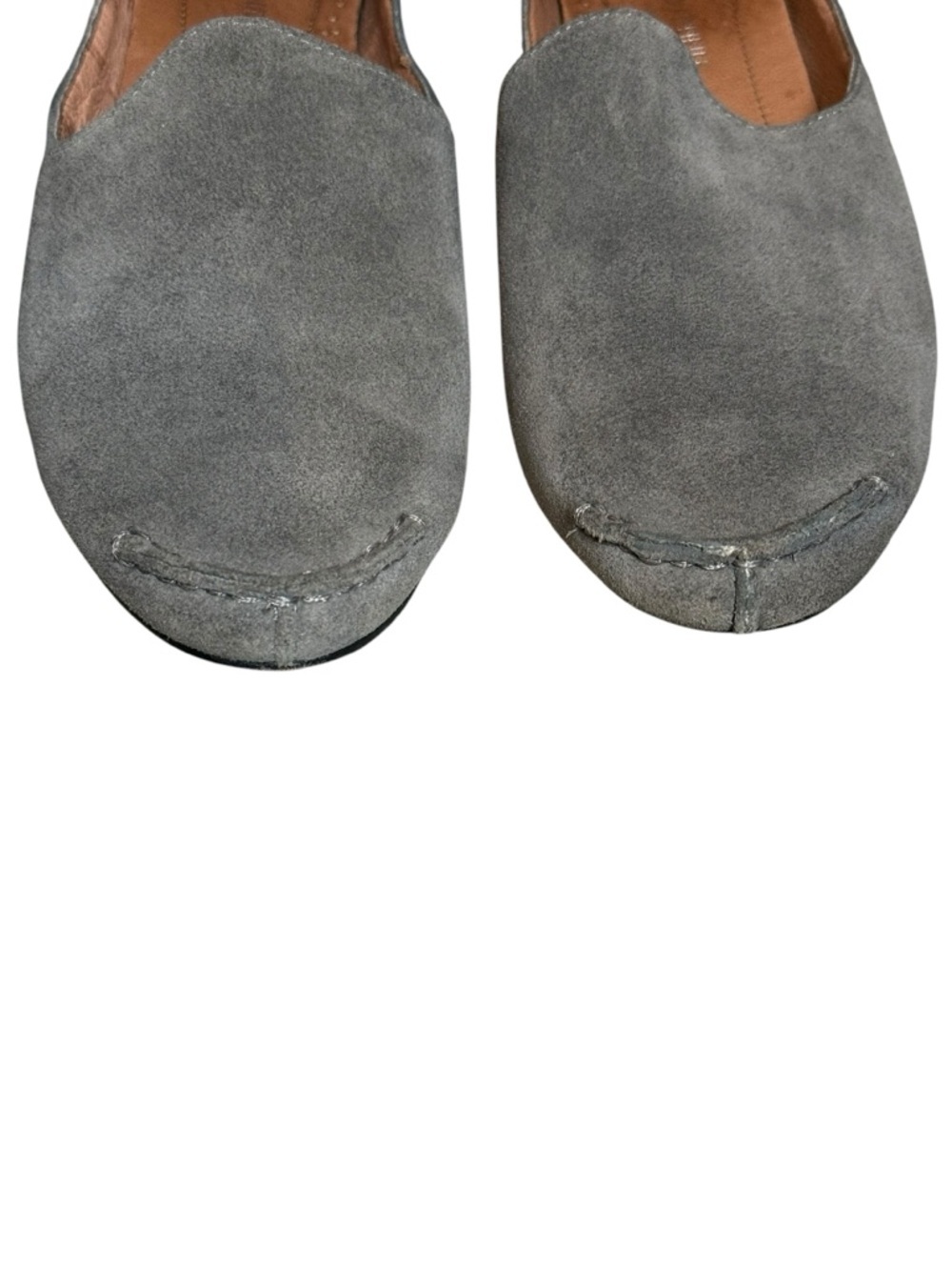 Donald J Pliner Suede Mule Loafers Gray Slip On Flats Women 7.5 - Picture 4 of 7